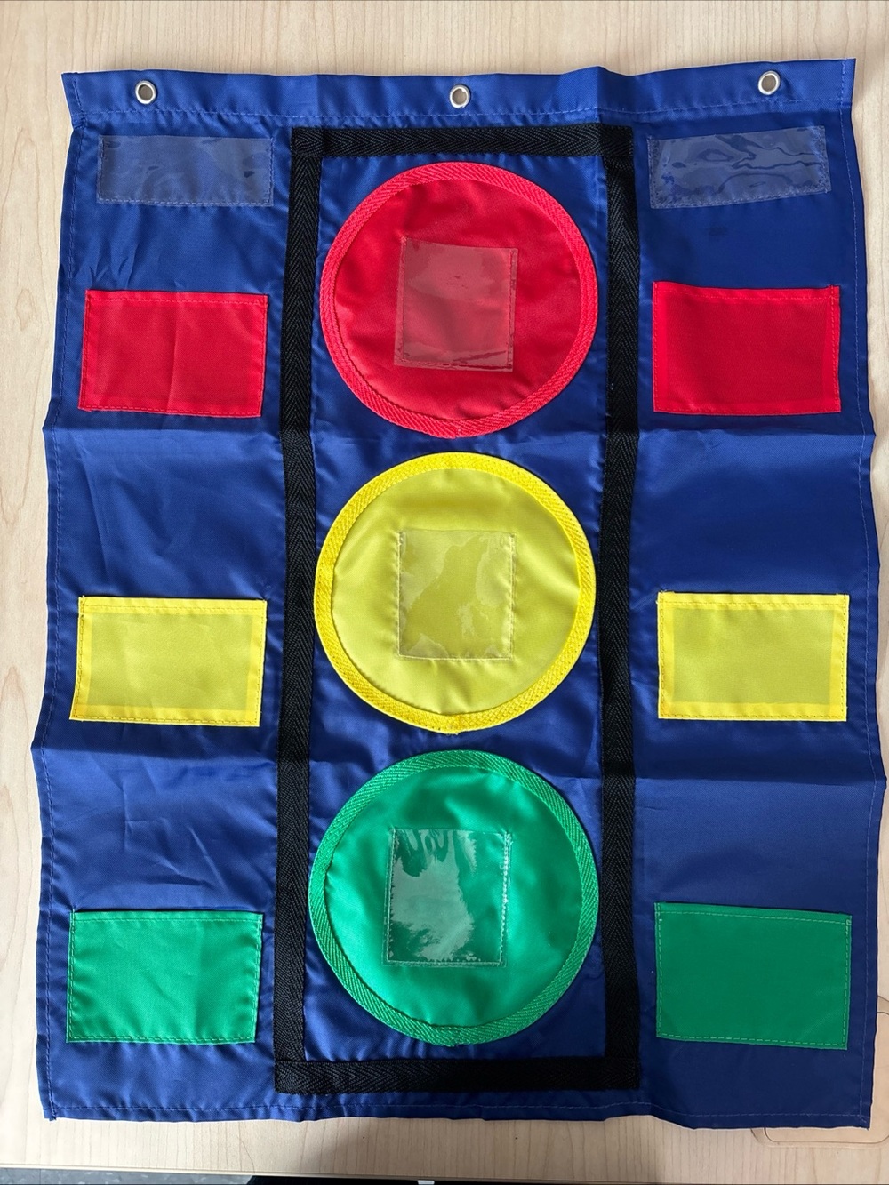 Classroom Behavior Traffic Light Pocket Chart - Blue, Red, Yellow, Green